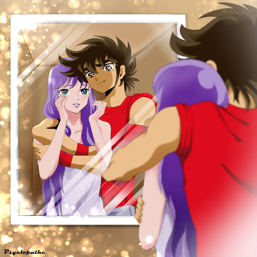 Seiya and Saori by psyclopathe