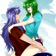 Saint Seiya, Scorpio Milo and Ophiuchus Shaina