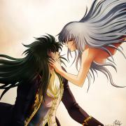 Saint Seiya Aquarius Degel and Lady Seraphina