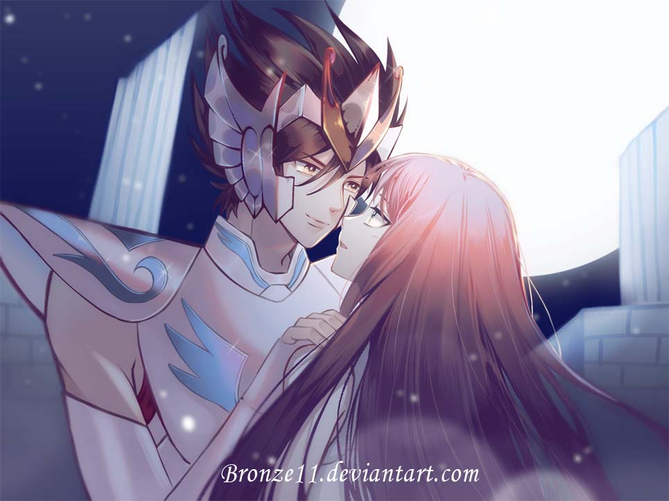 Seiya and Saori by bronze11