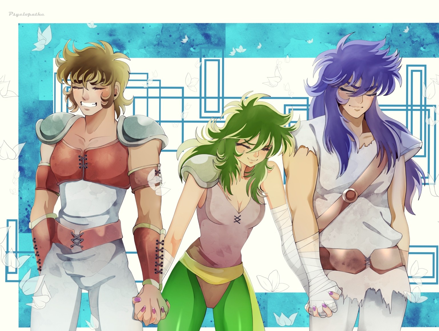 Saint Seiya Aiolia, Shaina and Milo