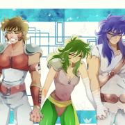 Saint Seiya Aiolia, Shaina and Milo