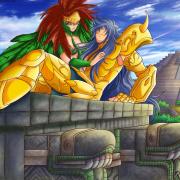 Saint Seiya, Scorpio Kardia and Calvera