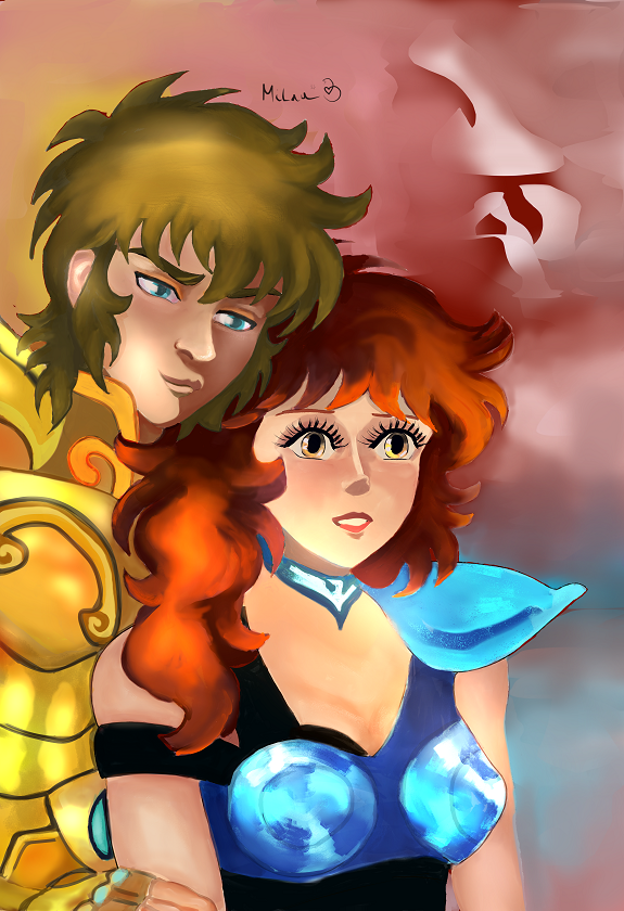 Saint Seiya Aiolia and Marin