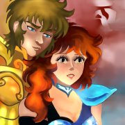 Saint Seiya Aiolia and Marin