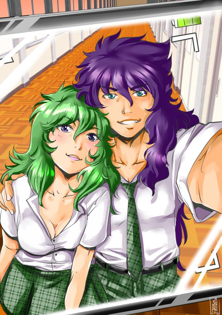 Saint Seiya, Scorpio Milo and Ophiuchus Shaina