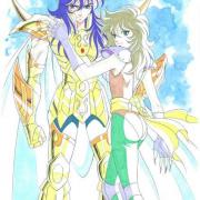 Saint Seiya, Scorpio Milo and Ophiuchus Shaina.