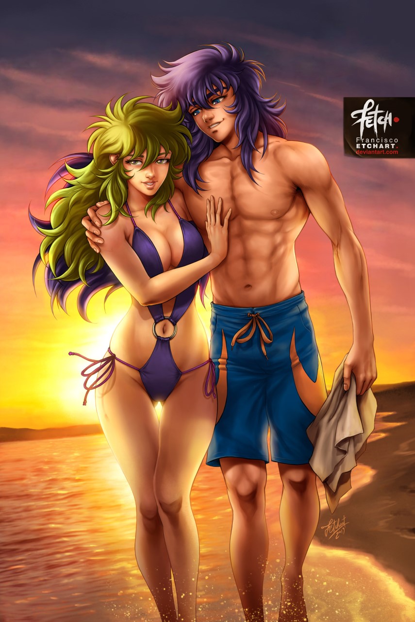 Saint Seiya Scorpio Milo and Ophiuchus Shaina