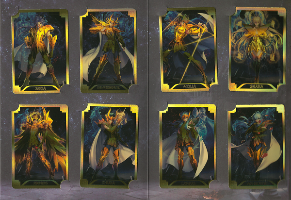 Saint seiya enveloppe 6 dernieres cartes de golds